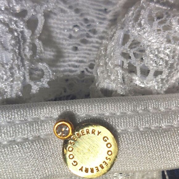 GOOSEBERRY Intimates Women's Sexy Lace Coquette Triangle Bralette White Size XS - Picture 13 of 13